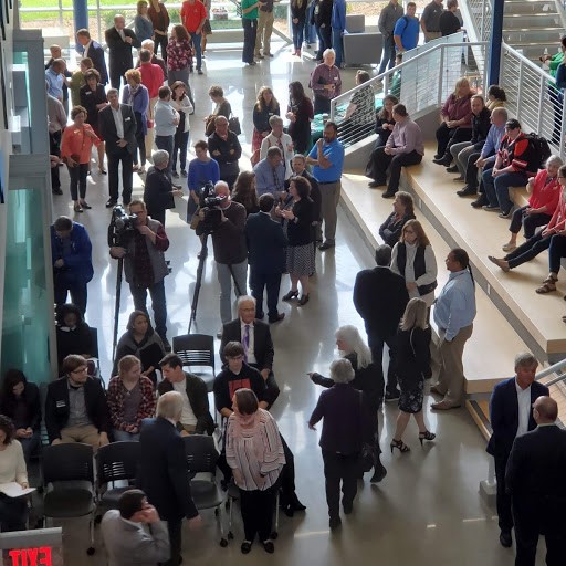STEM Day crowd at the STEM Innovation Center